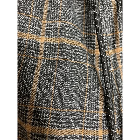 PacSun Plaid Cargo Pants Elastic Waist Drawstring Gray Black Orange Mens Medium - Picture 4 of 7